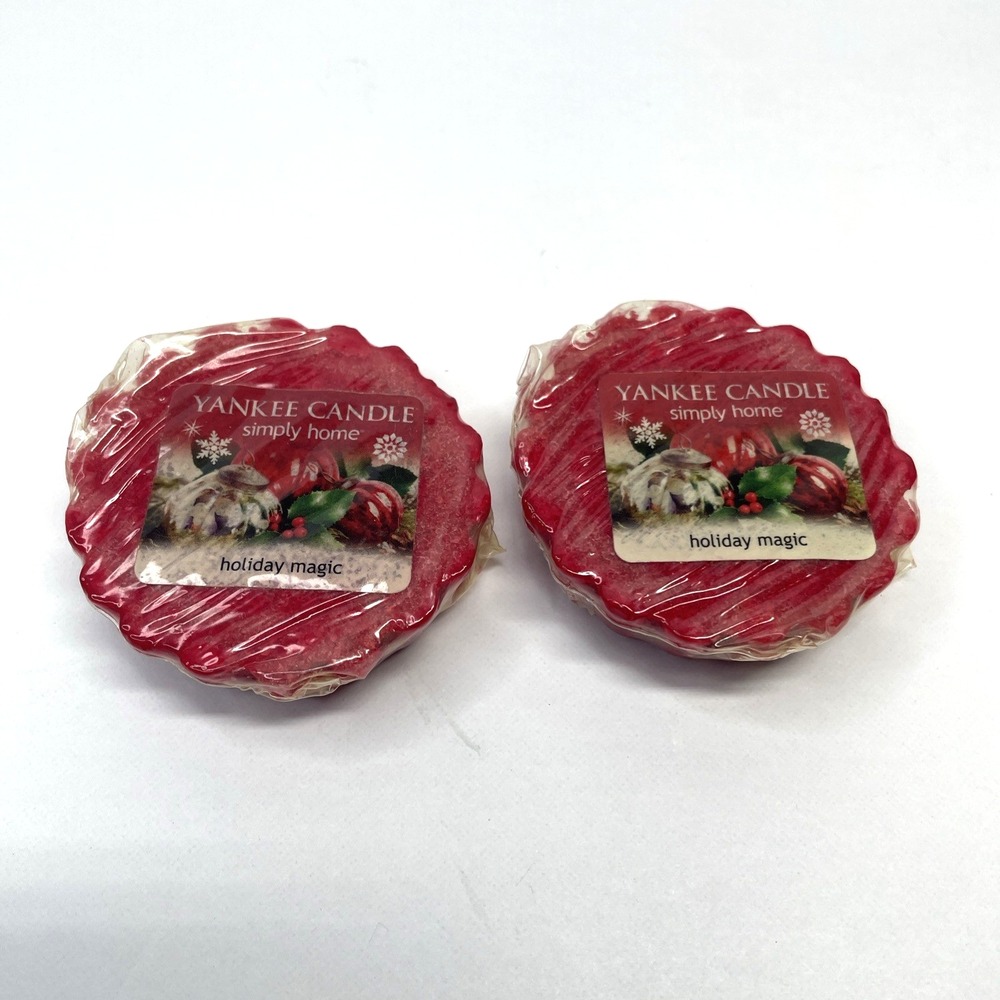 Yankee Candle Wax Melts Tarts Lot of 2 Holiday Magic Rare Retired Christmas